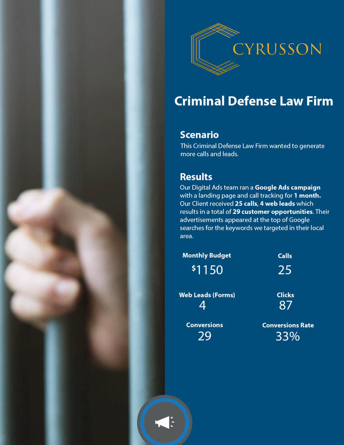 Digital Ads Case Study - Criminal Defense Law Firm
